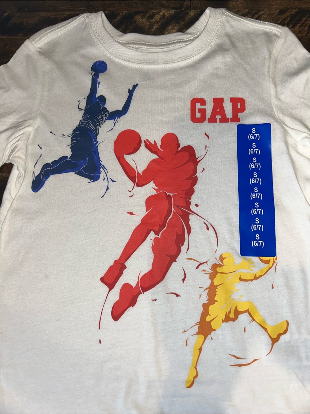 2 Piece GAP White Short-Sleeve Tees Boys 6/7 NWT